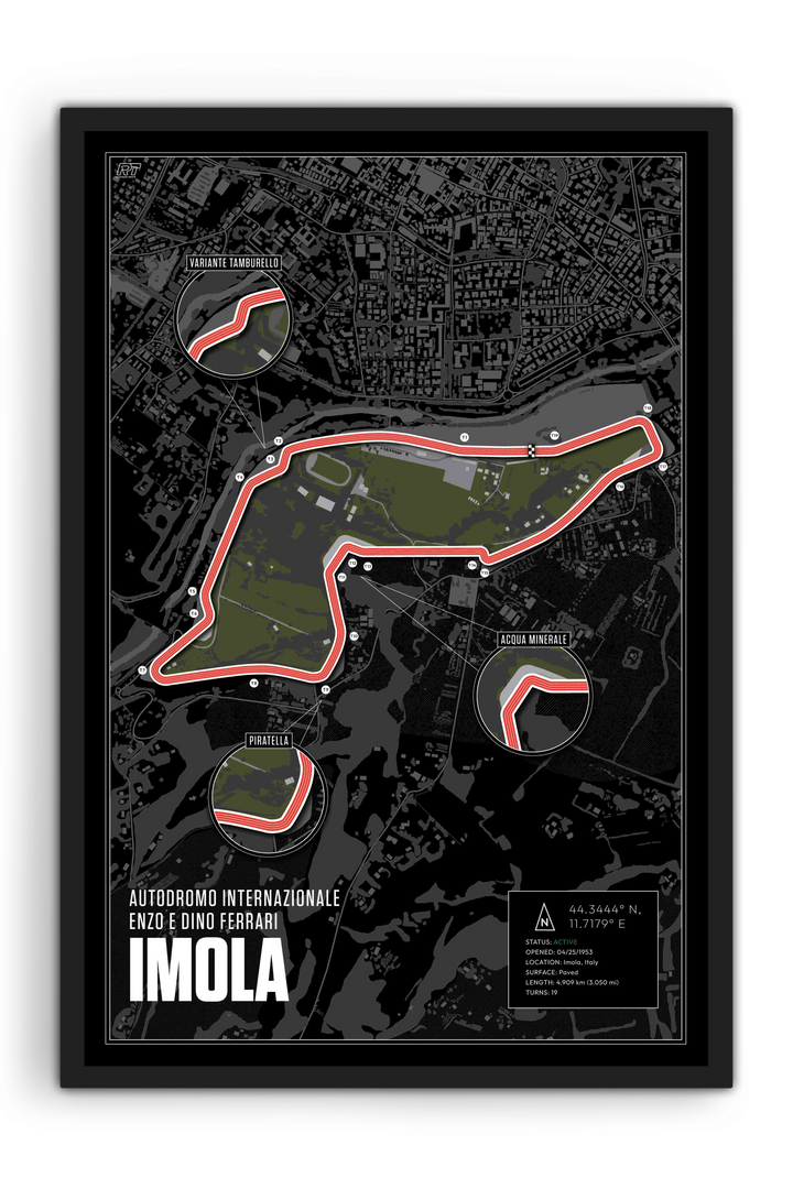 Imola, Italy - Grand Prix Racetrack Artwork