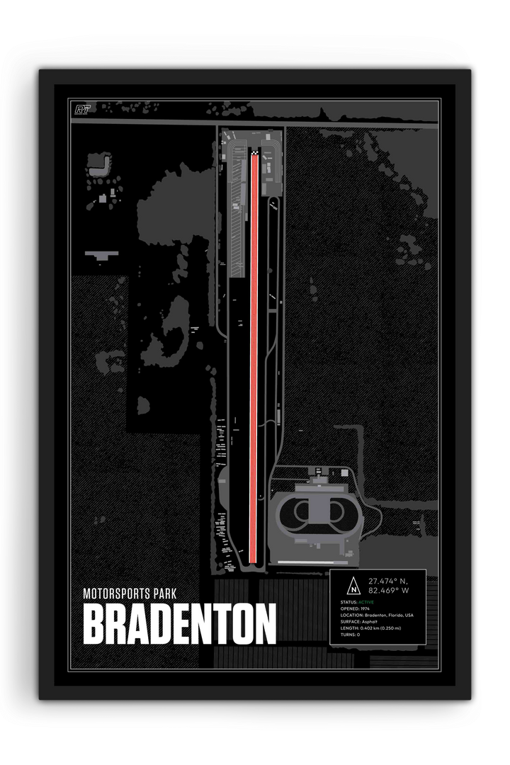 Bradenton Motorsports Park, USA - Drag Strip Racetrack Artwork