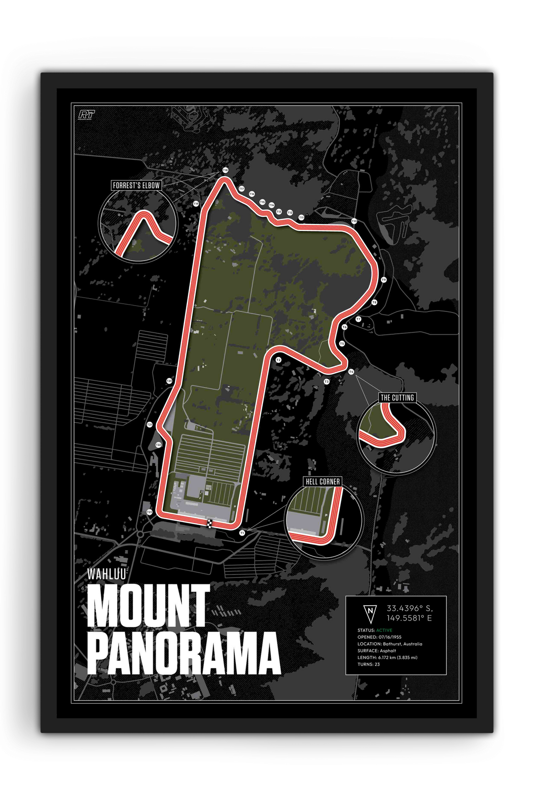 Watkins Glen, New York - Stock Car Racetrack Artwork