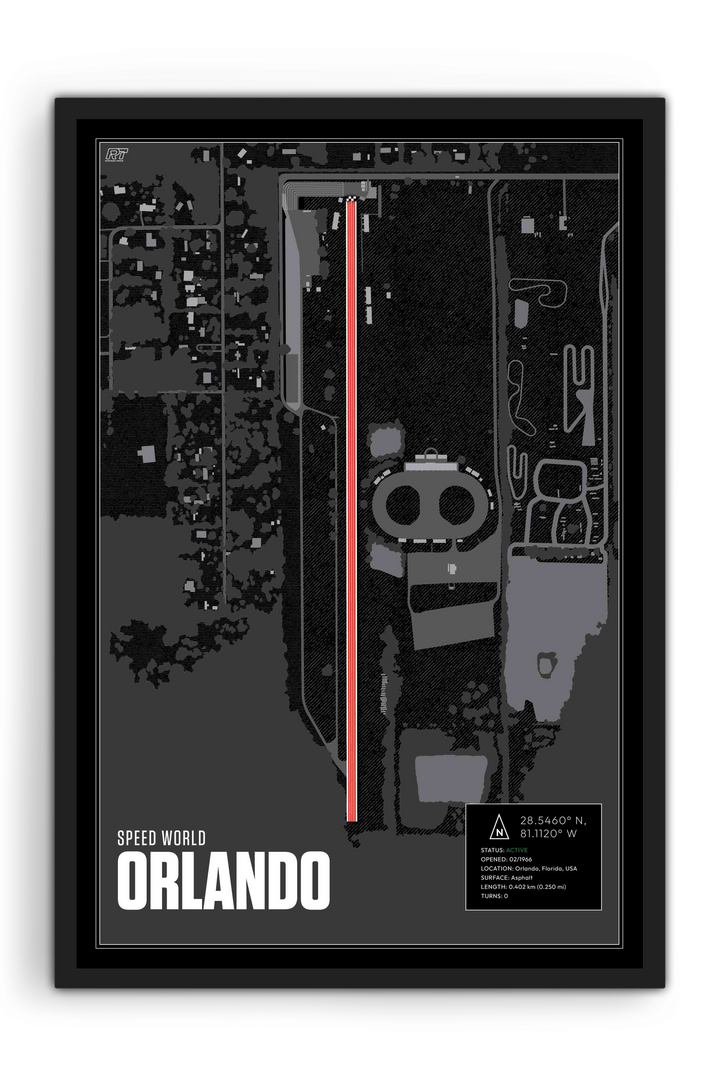 Orlando Speed World Dragway, USA - Drag Strip Racetrack Artwork