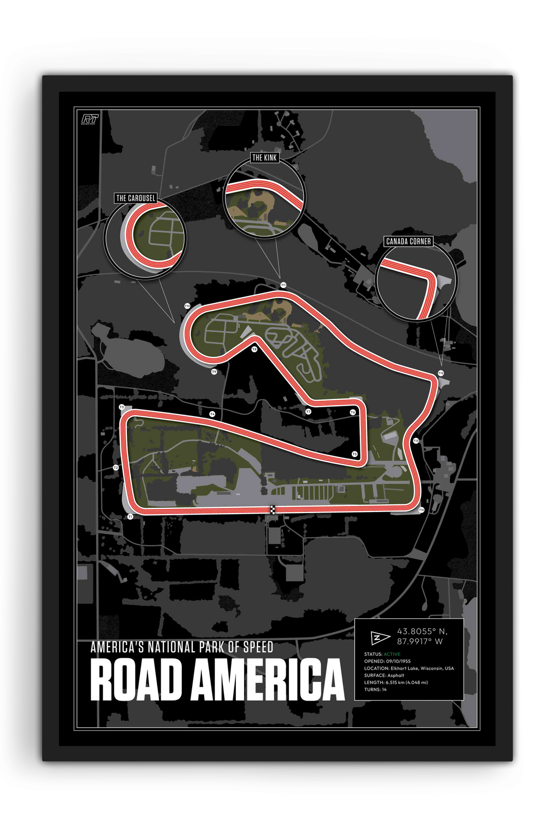 Road America, USA - Endurance Racetrack Artwork