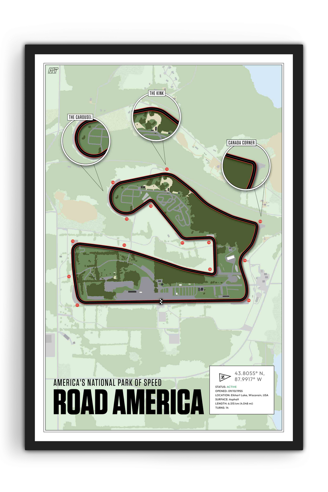 Road America, USA - Endurance Racetrack Artwork