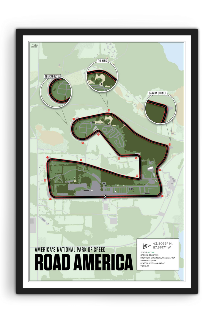 Road America, USA - Endurance Racetrack Artwork