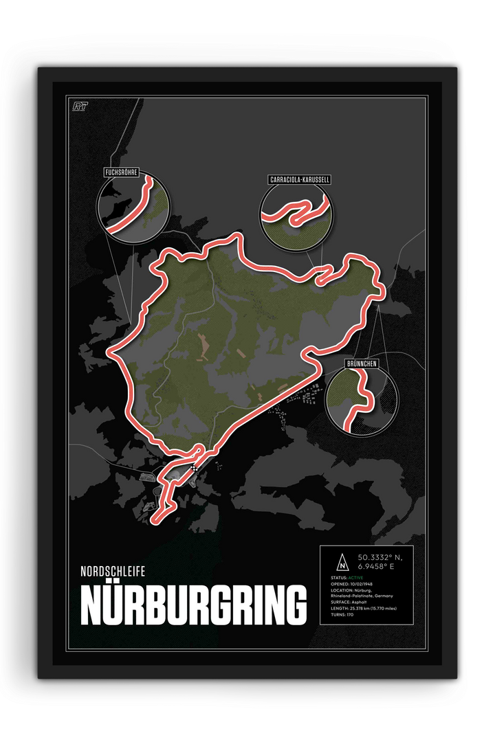Nürburgring Nordschleife, Germany - Endurance Racetrack Artwork
