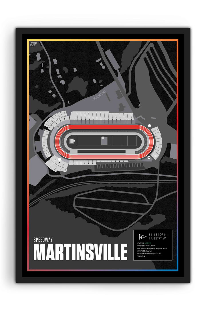 Martinsville Speedway, Virginia - Nascar Racetrack Artwork