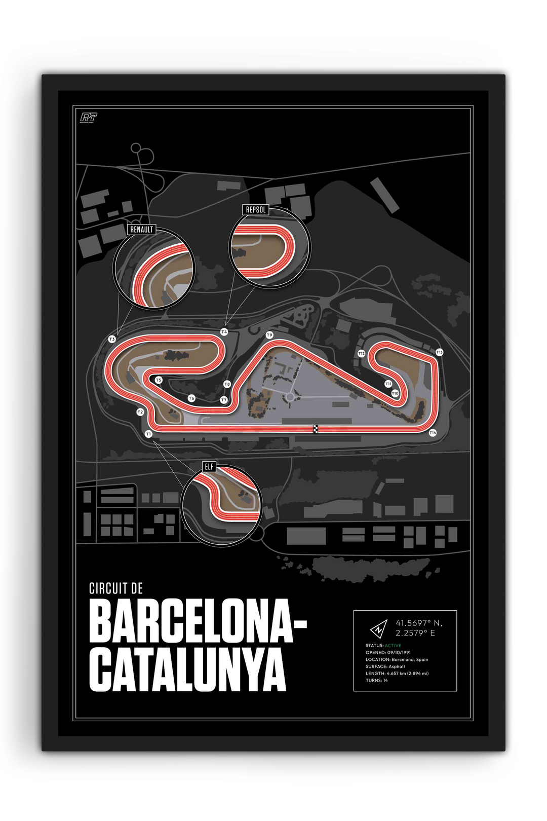 Circuit de Barcelona-Catalunya, Spain - MotoGP Racetrack Artwork
