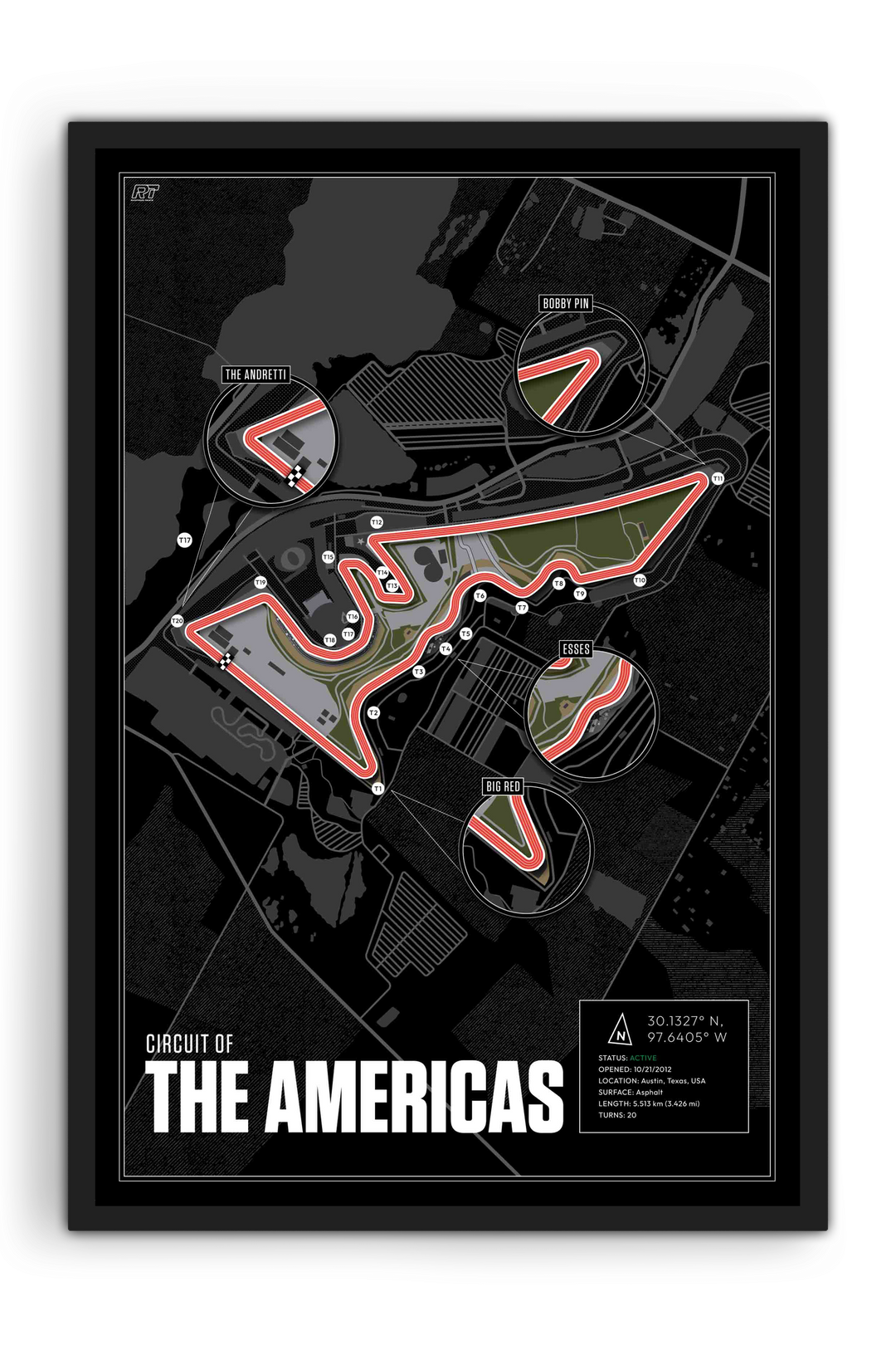 Circuit of the Americas, USA - F1 Racetrack Artwork