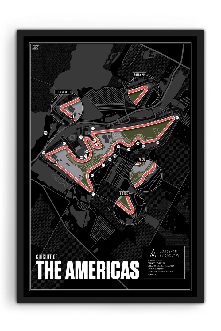 Circuit of the Americas, USA - F1 Racetrack Artwork