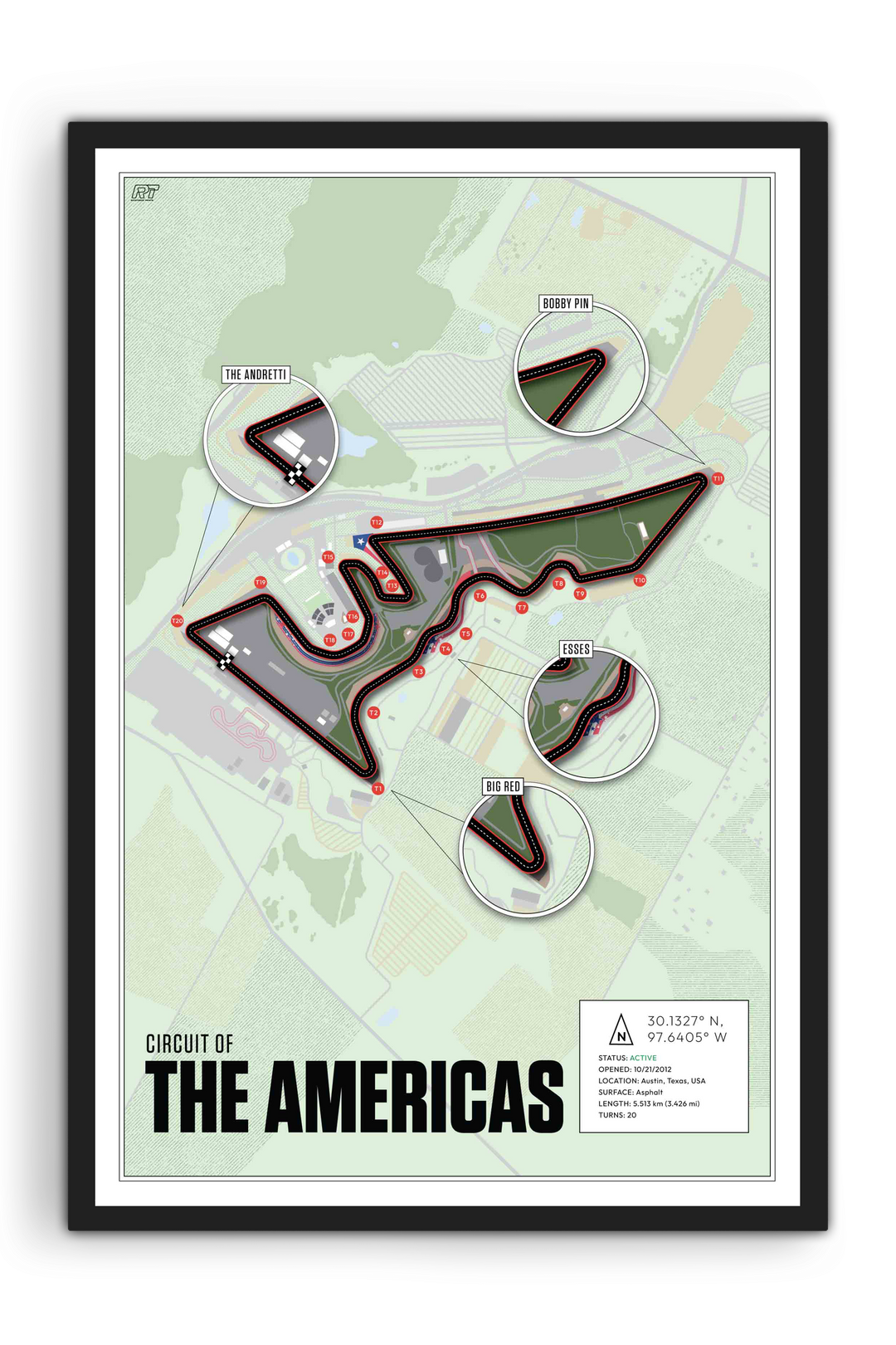Circuit of the Americas, USA - F1 Racetrack Artwork