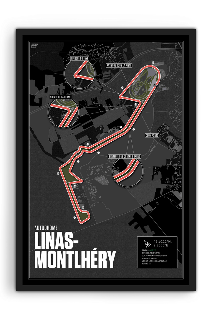 Autodrome de Linas-Montlhéry, France - Historic Racetrack Artwork