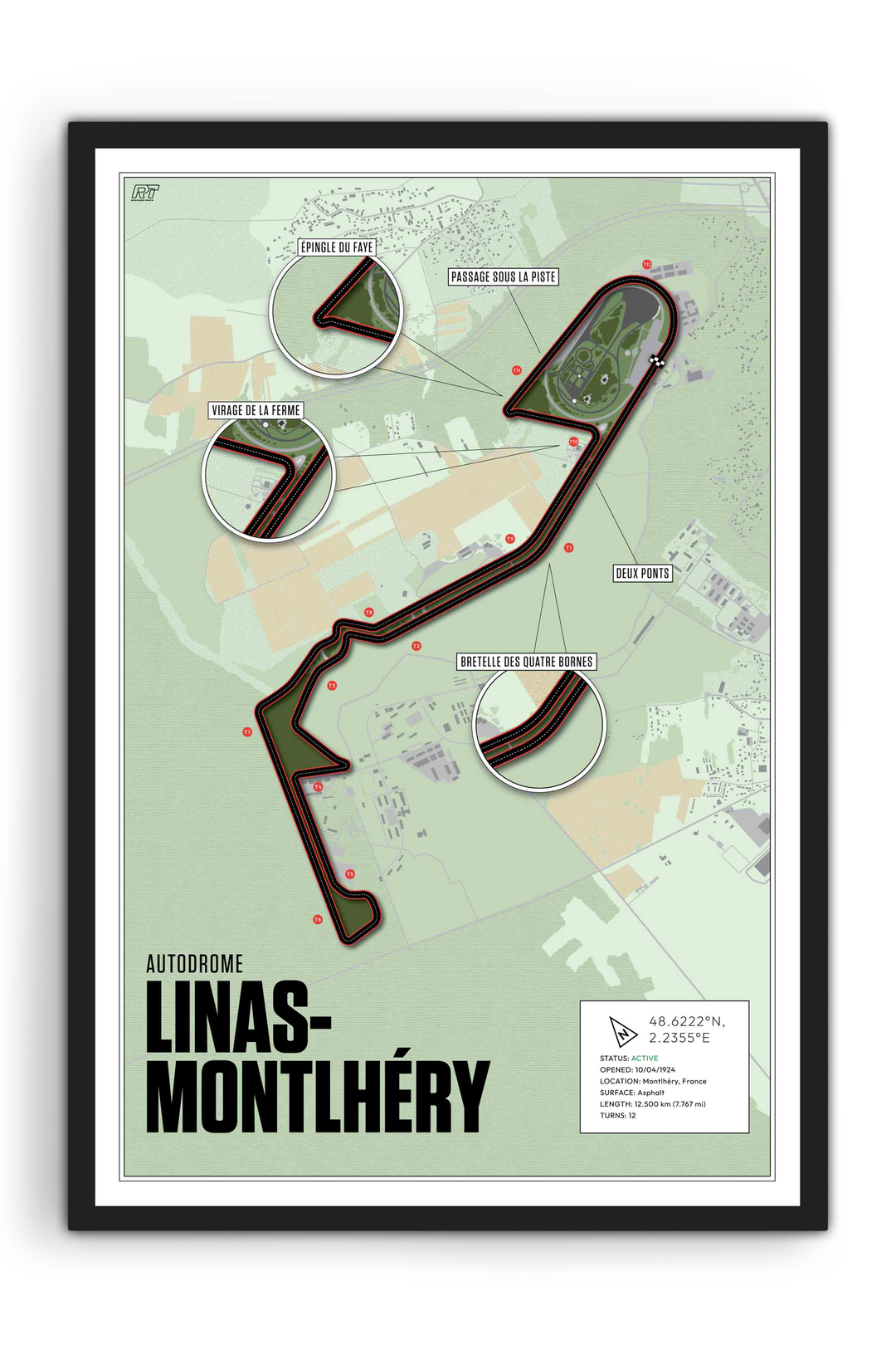 Autodrome de Linas-Montlhéry, France - Historic Racetrack Artwork