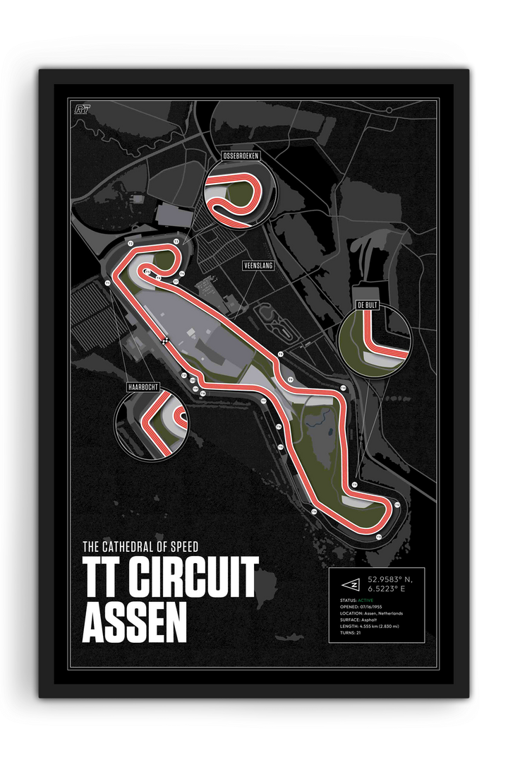 TT Circuit Assen, Netherlands - MotoGP Racetrack Artwork