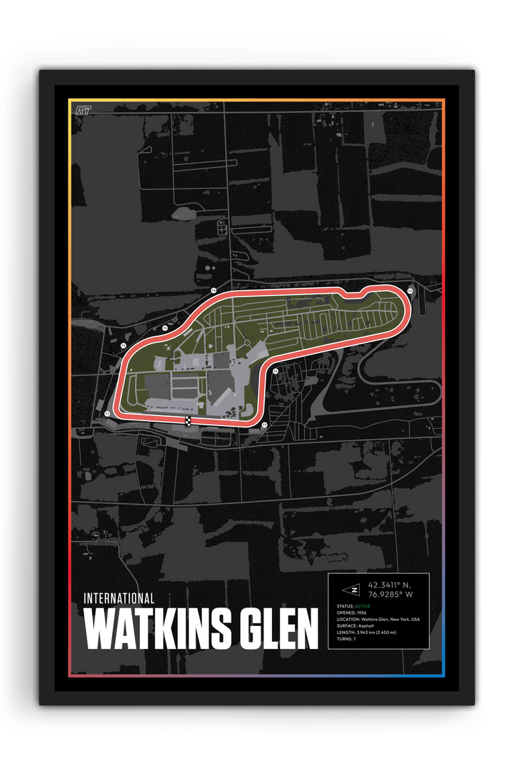 Watkins Glen, New York - Nascar Racetrack Artwork