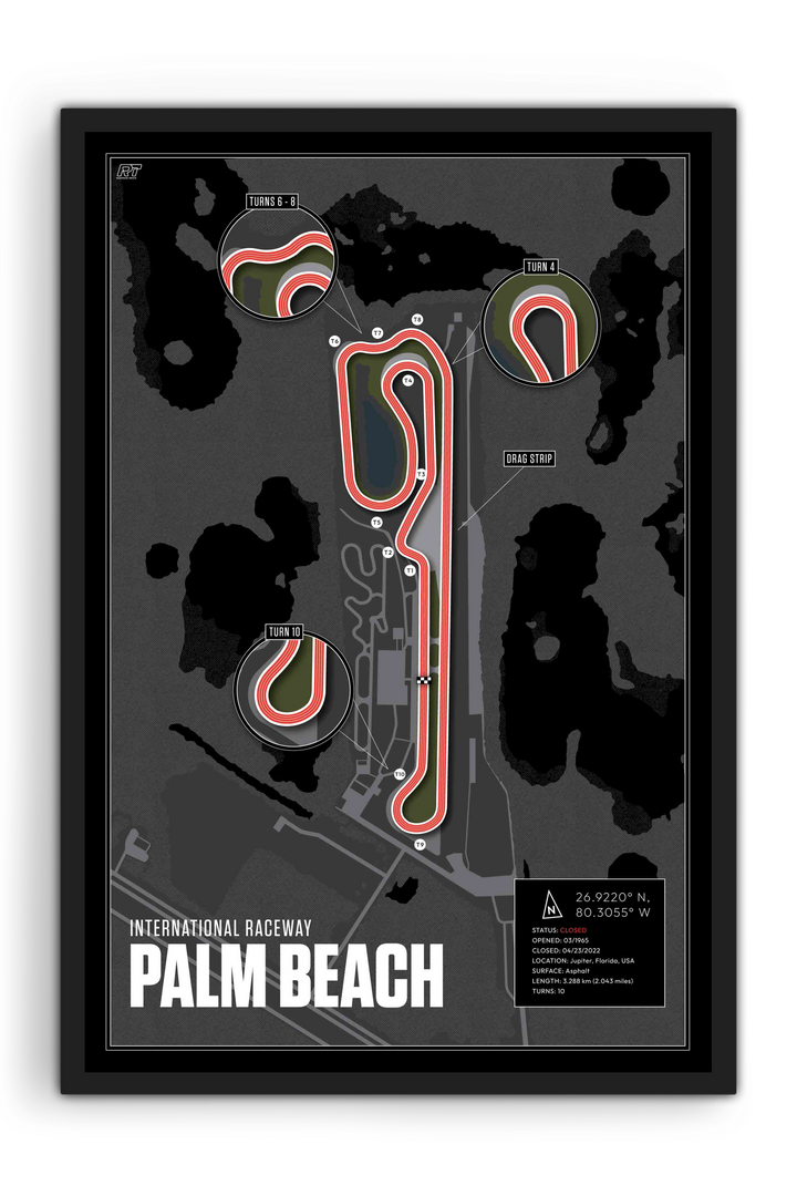 Palm Beach International Raceway, USA - Drag Strip Racetrack Artwork