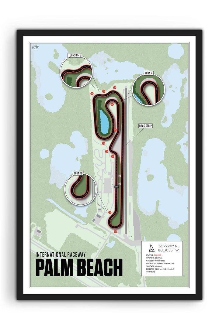 Palm Beach International Raceway, USA - Drag Strip Racetrack Artwork