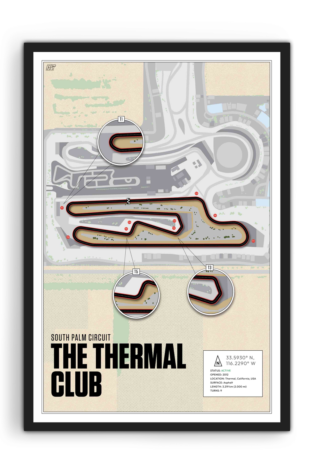 The Thermal Club – South Palm Circuit, USA - Training Racetrack Artwork