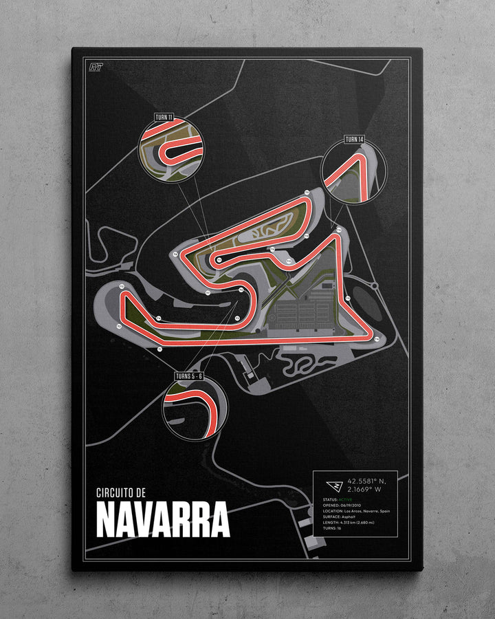 Circuito de Navarra, Spain (Night) - MotoGP Racetrack Artwork
