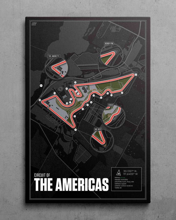 Circuit of the Americas, USA (Night) -  MotoGP Racetrack Artwork