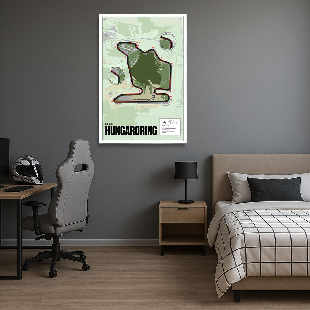 Hungaroring Circuit, Hungary - F1 Racetrack Artwork