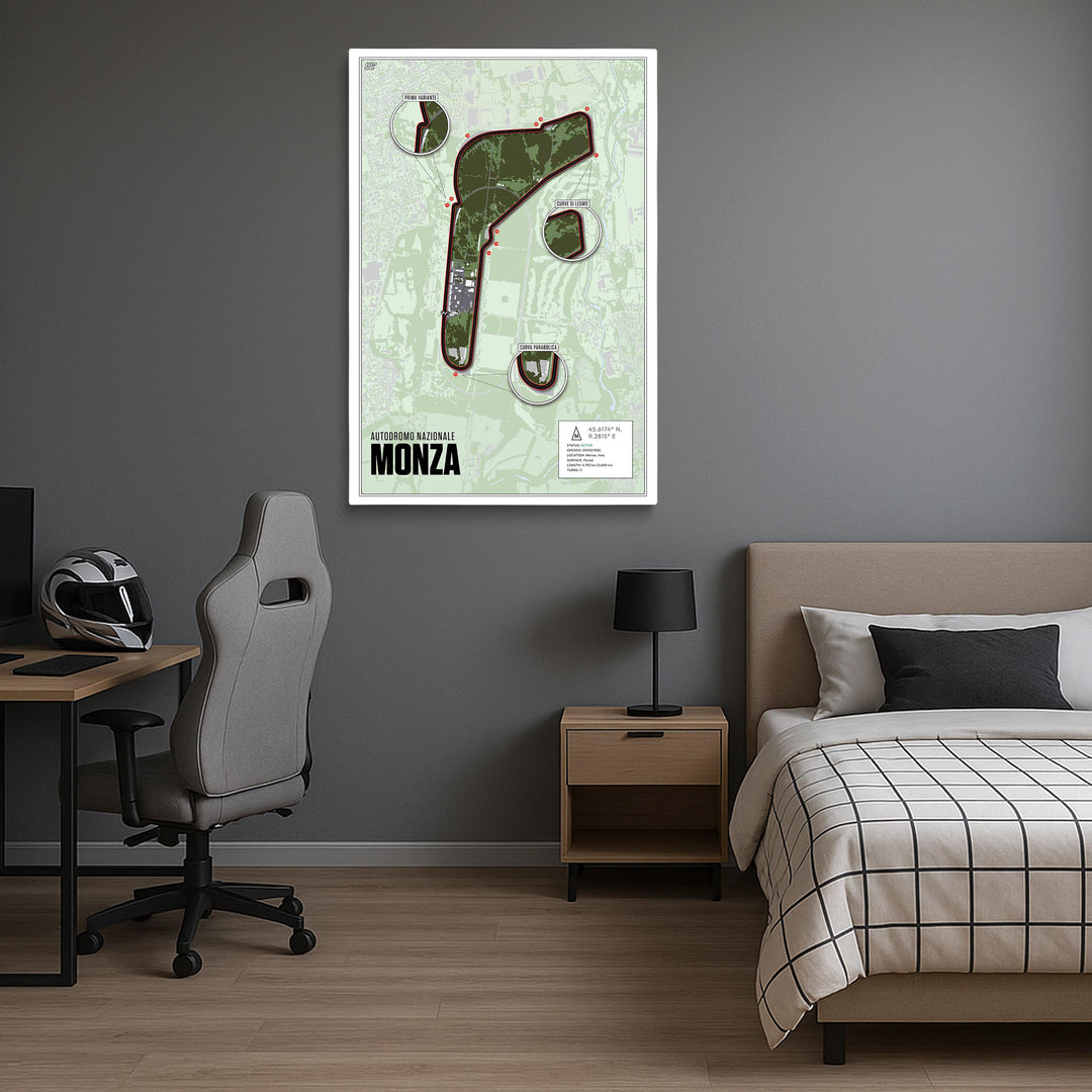 Monza, Italy - Grand Prix Racetrack Artwork