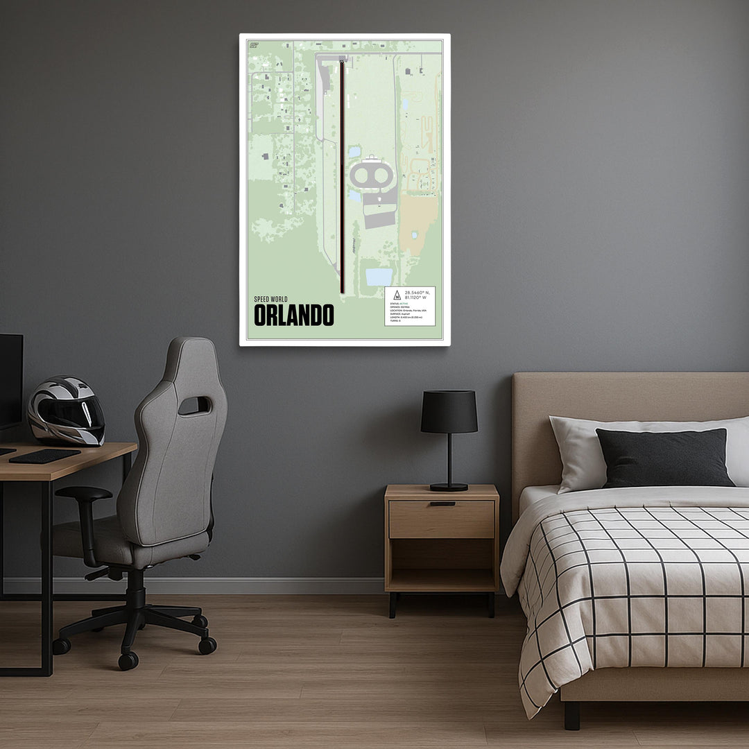 Orlando Speed World Dragway, USA - Drag Strip Racetrack Artwork