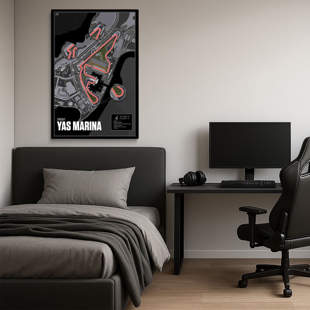 Yas Marina Circuit, United Arab Emirates - F1 Racetrack Artwork