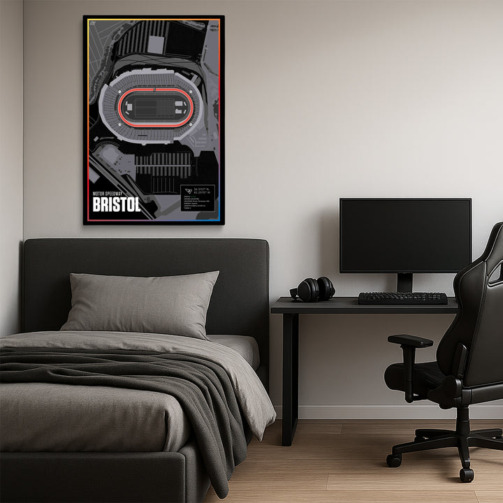 Bristol Motor Speedway, Tennessee - Nascar Racetrack Artwork
