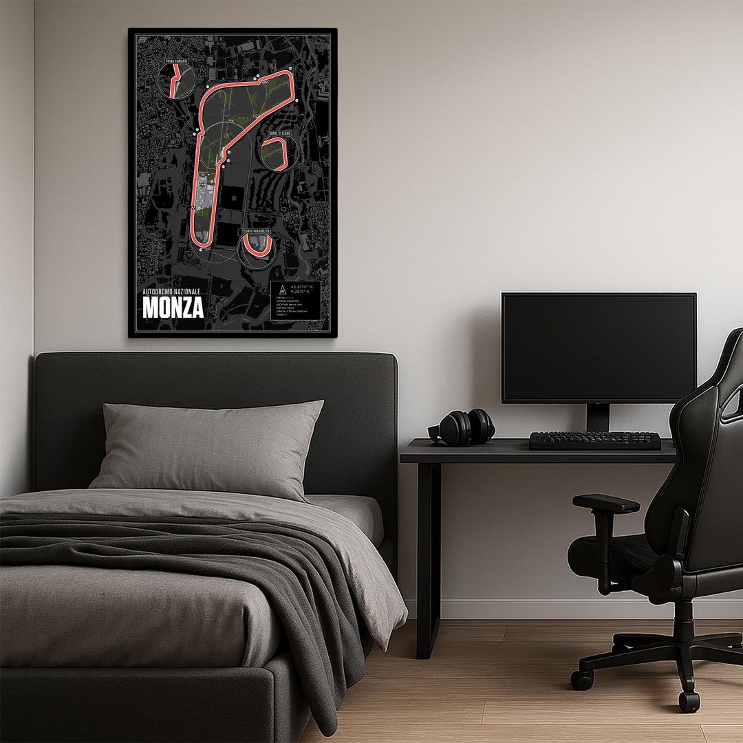 Monza, Italy - Grand Prix Racetrack Artwork