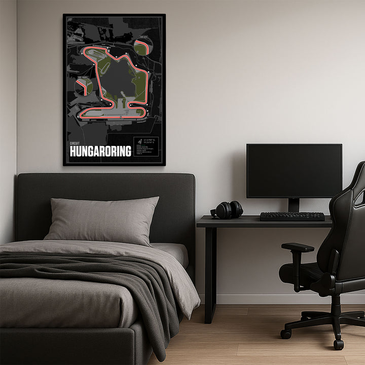 Hungaroring Circuit, Hungary - F1 Racetrack Artwork