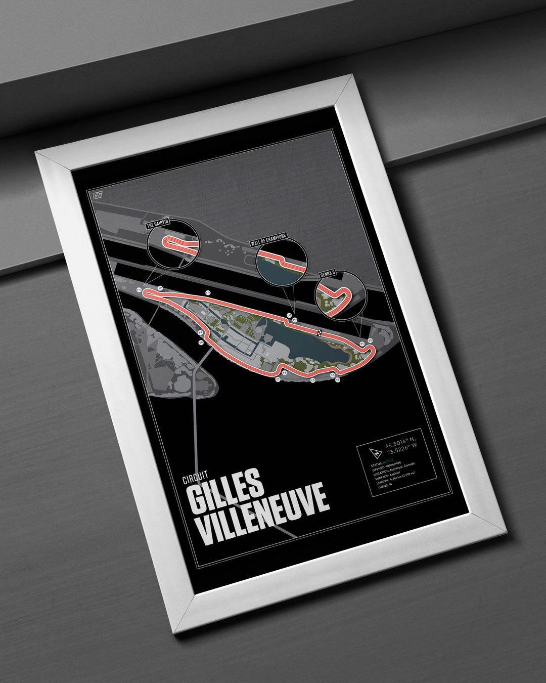 Circuit Gilles Villeneuve, Canada (Night) - F1 Racetrack Artwork