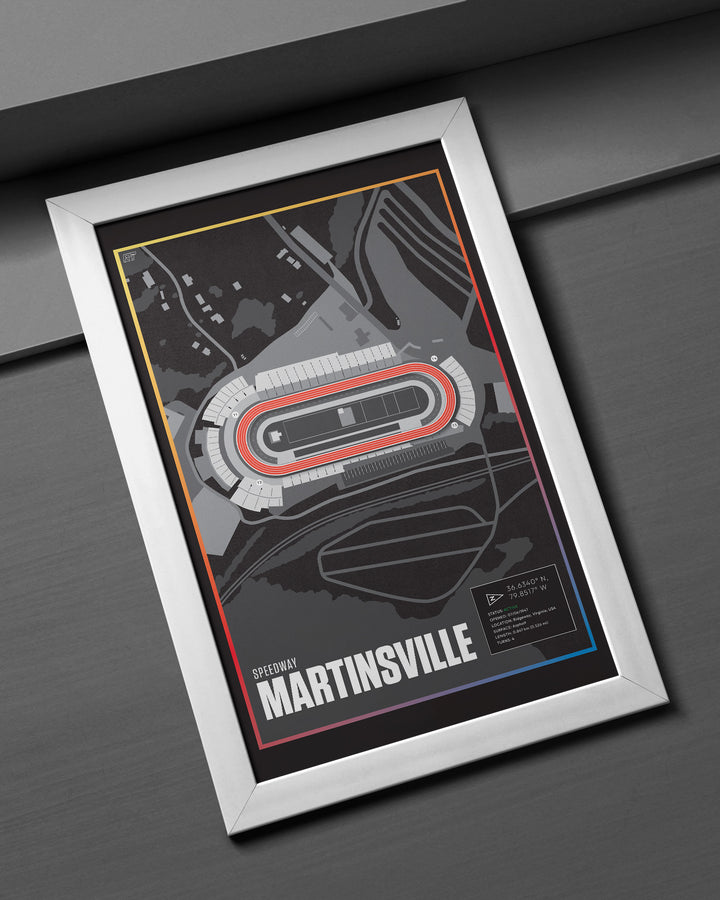 Martinsville Speedway, Virginia (Night) - Nascar Racetrack Artwork