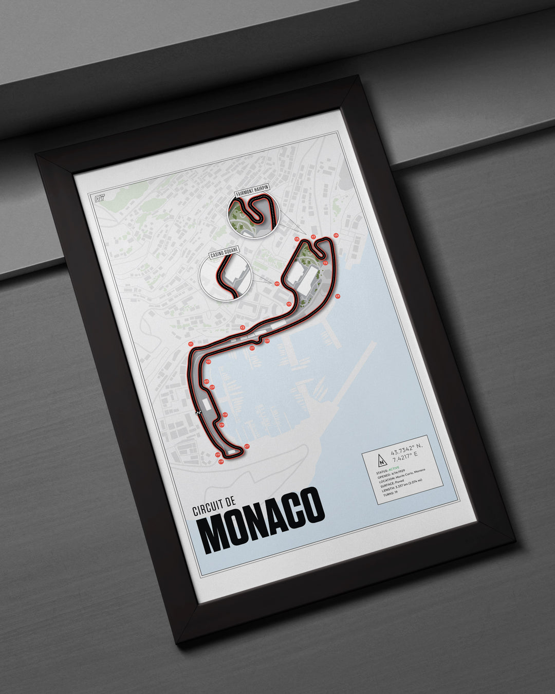 Circuit de Monaco, Monaco (Day) - F1 Racetrack Artwork