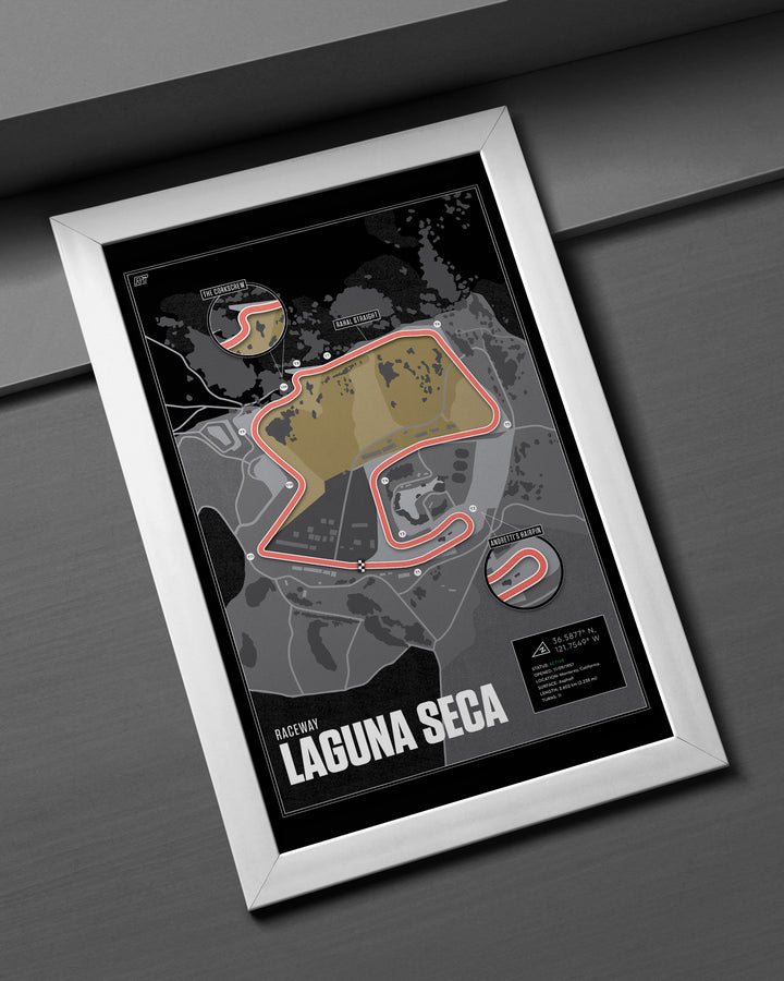Laguna Seca Raceway, USA (Night) - MotoGP Racetrack Artwork