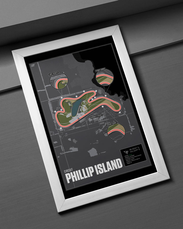 Phillip Island, Australia (Night) - MotoGP Racetrack Artwork