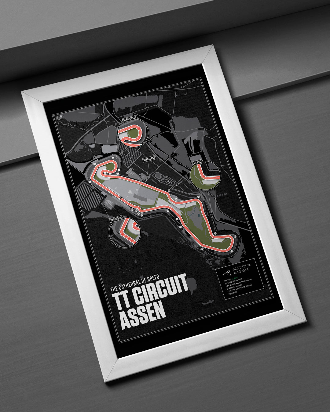 TT Circuit Assen, Netherlands (Night) - MotoGP Racetrack Artwork