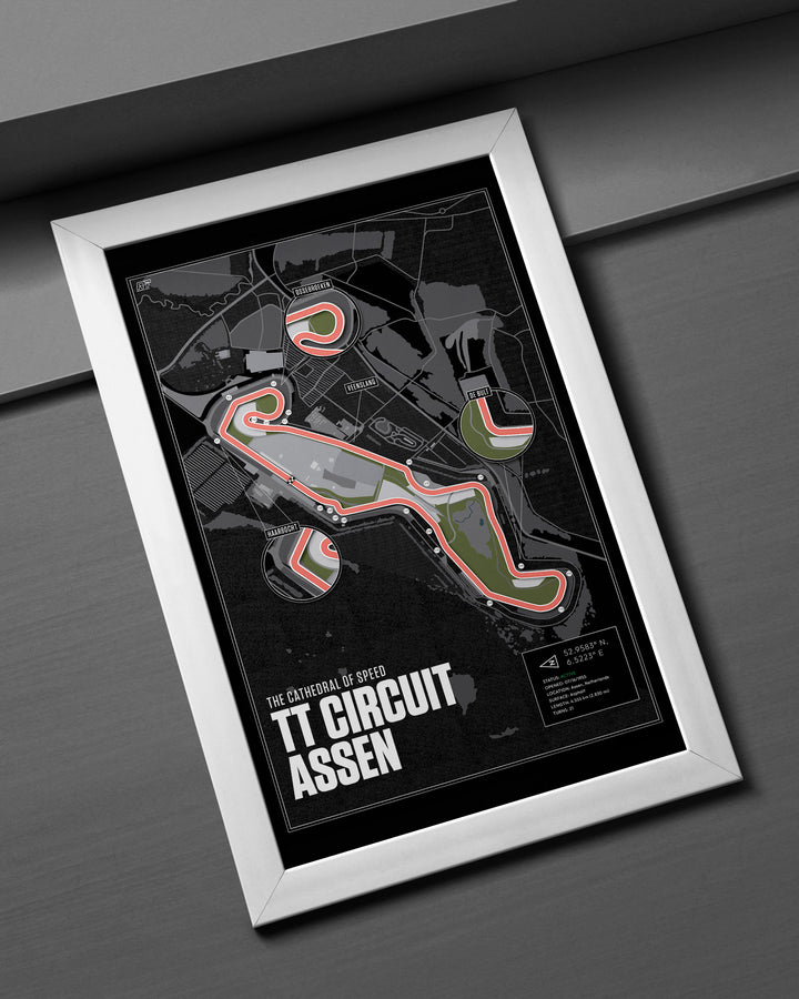 TT Circuit Assen, Netherlands (Night) - MotoGP Racetrack Artwork