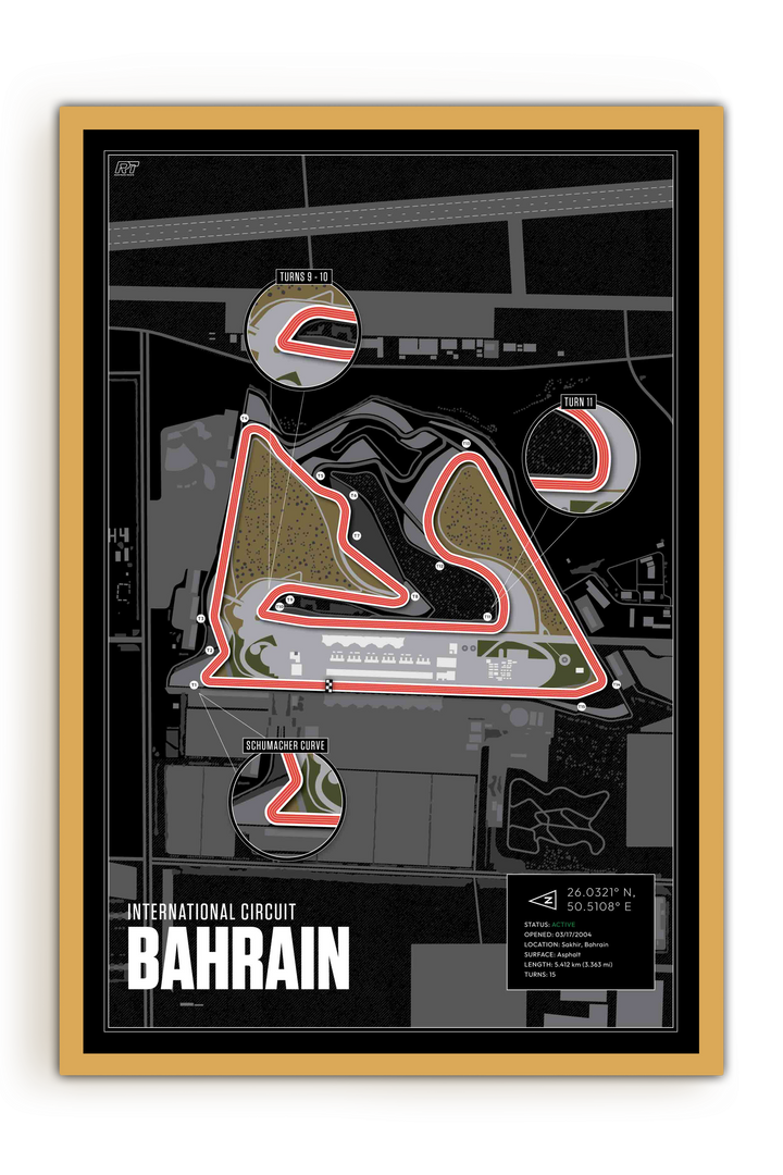 Bahrain International Circuit, Sakhir - Grand Prix Racetrack Artwork