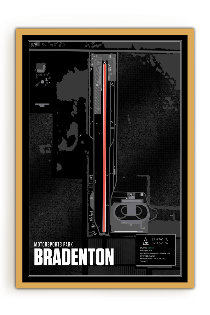 Bradenton Motorsports Park, USA - Drag Strip Racetrack Artwork
