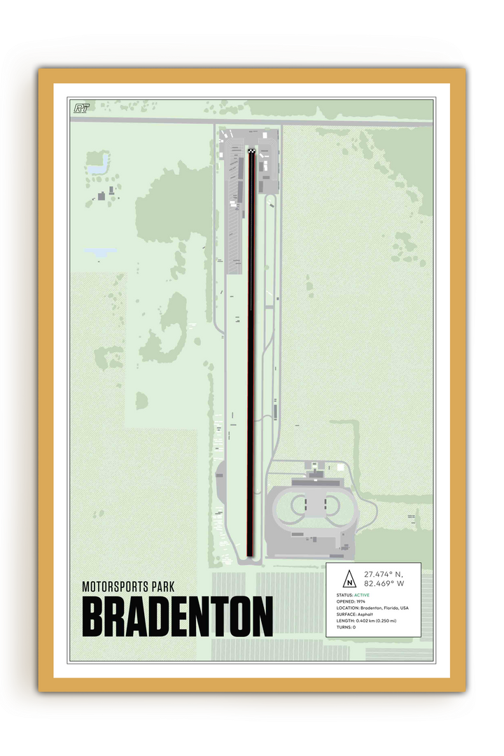 Bradenton Motorsports Park, USA - Drag Strip Racetrack Artwork
