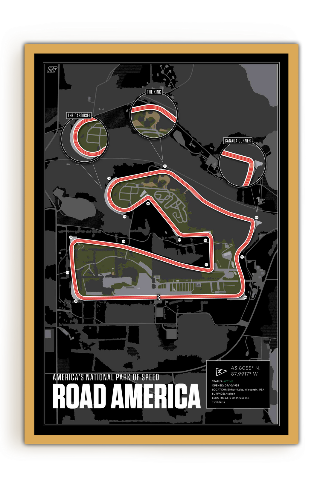 Road America, USA - Endurance Racetrack Artwork