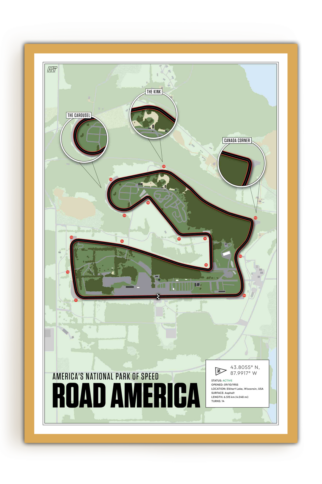 Road America, USA - Endurance Racetrack Artwork