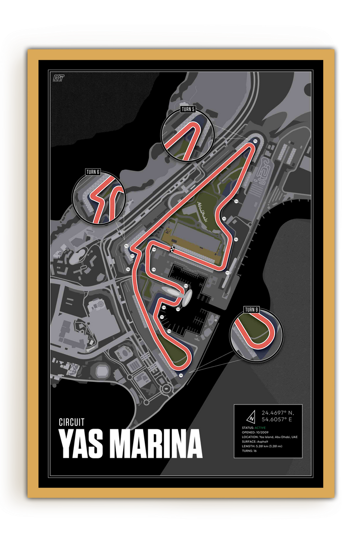 Yas Marina Circuit, United Arab Emirates - F1 Racetrack Artwork