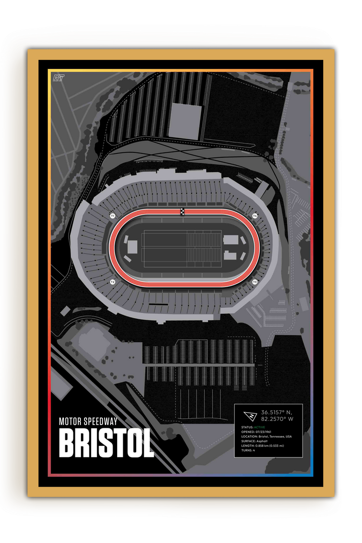 Bristol Motor Speedway, Tennessee - Nascar Racetrack Artwork