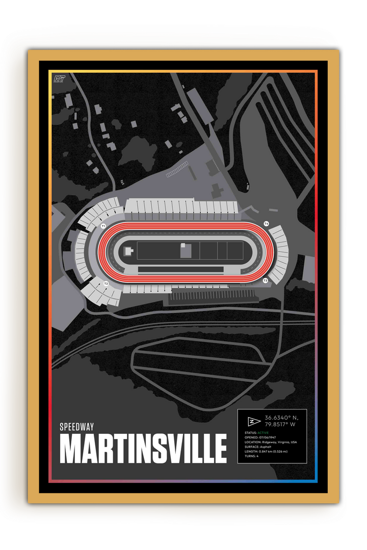 Martinsville Speedway, Virginia - Nascar Racetrack Artwork
