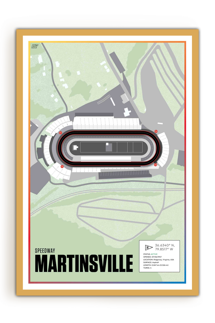 Martinsville Speedway, Virginia - Nascar Racetrack Artwork