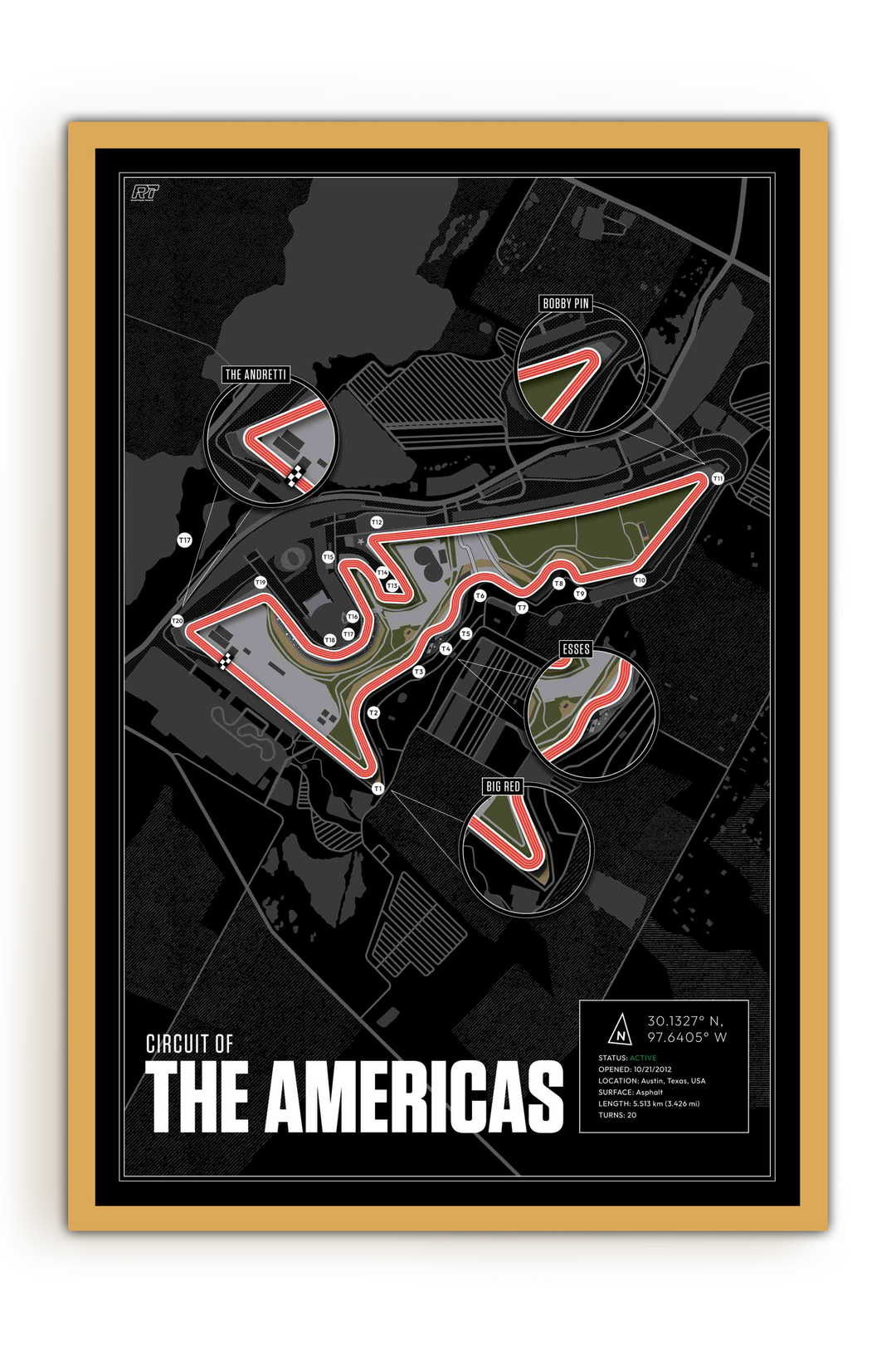 Circuit of the Americas, USA - F1 Racetrack Artwork