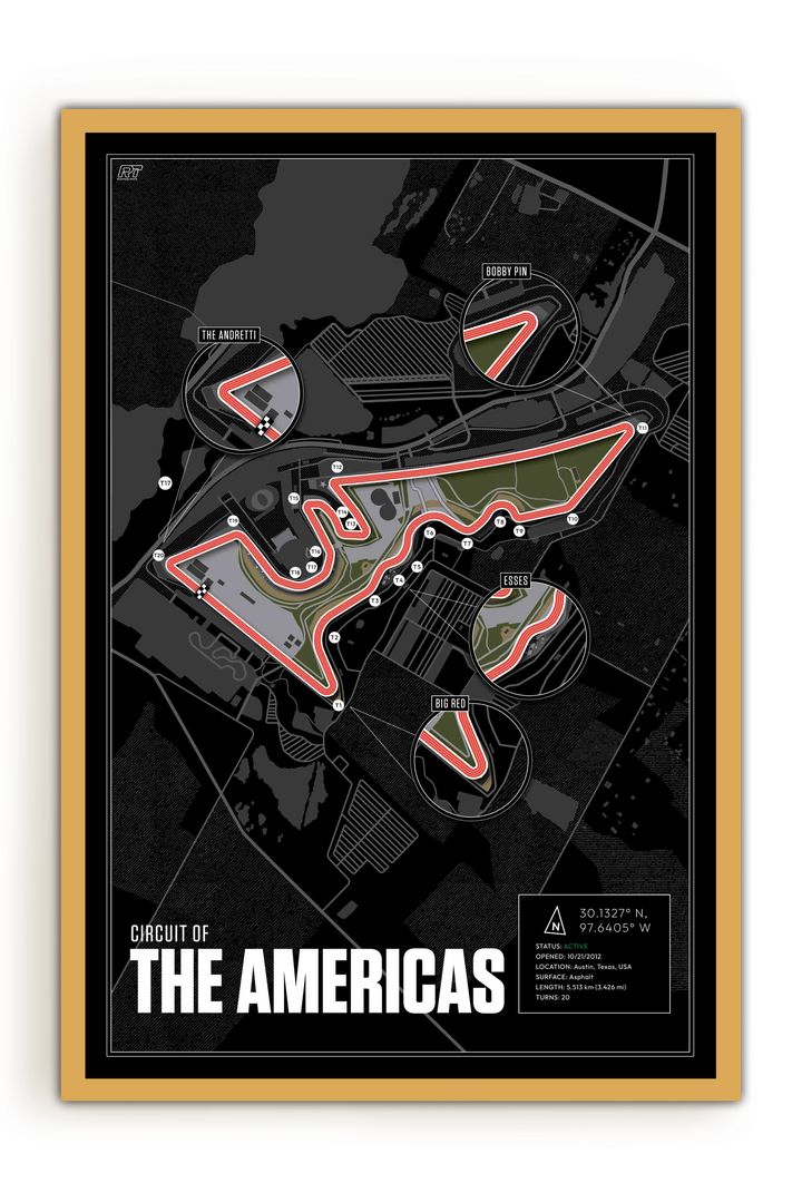 Circuit of the Americas, USA - F1 Racetrack Artwork