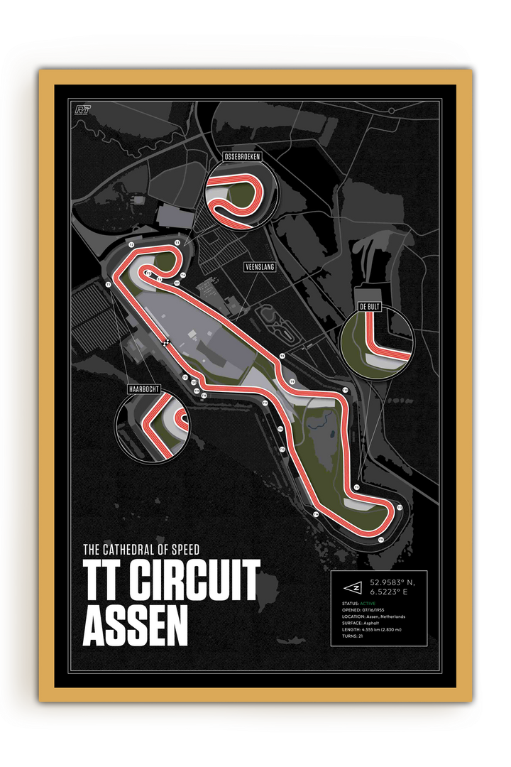TT Circuit Assen, Netherlands - MotoGP Racetrack Artwork