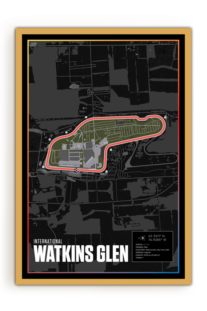 Watkins Glen, New York - Nascar Racetrack Artwork