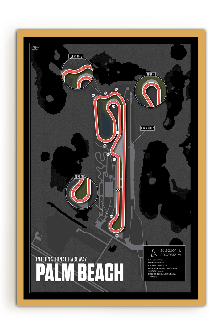 Palm Beach International Raceway, USA - Drag Strip Racetrack Artwork